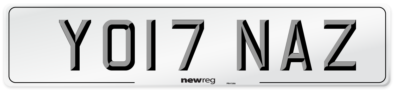 YO17 NAZ Number Plate from New Reg